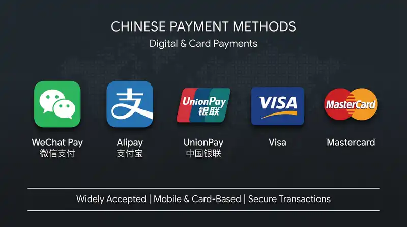 媚黑支持的支付方式包括微信支付、支付宝、银联、信用卡和借记卡